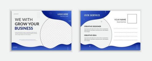 Abstract creative postcard template design vector