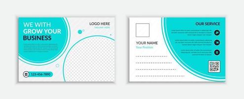 Style postcard or Eddm postcard design template, business postcard vector