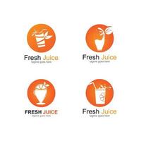 vector de icono de logotipo de jugo de naranja