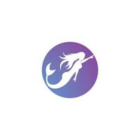 Mermaid logo icon design vector