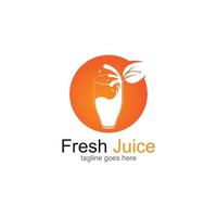 vector de icono de logotipo de jugo de naranja