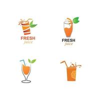 vector de icono de logotipo de jugo de naranja