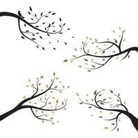 vector de logotipo de rama de árbol