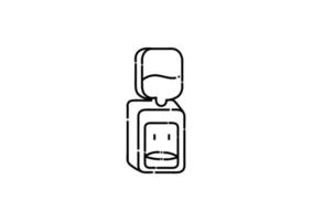 dispenser illustration in dotted line style vector