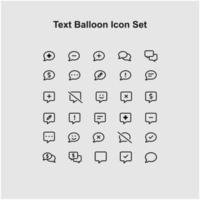 set of thin icons about text balloon vector