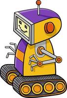 cartoon funny robot or droid fantasy character vector