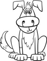 cartoon funny dog comic animal character vector