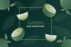 hand drawn lime green background illustration vector