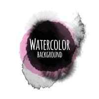 Abstract watercolor black color background isolated on white vector