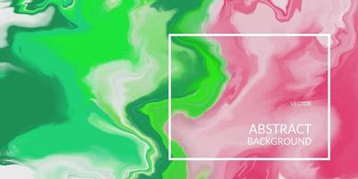 Abstract Fluid design  pink and green color background vector