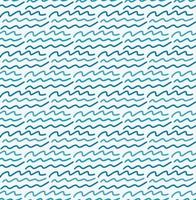 Cute seamless pattern background with hand drawn simple wave doodles. Childish textile design, simple geometric line backdrop. vector