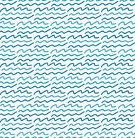 Cute seamless pattern background with hand drawn simple wave doodles. Childish textile design, simple geometric line backdrop. vector