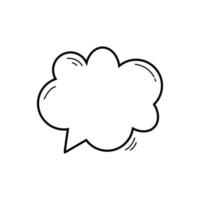 set of speech bubble frames for comic text isolated white background. Empty outline bubble for speech text. Dialog empty cloud, cartoon box. vector