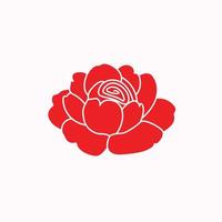 Red Rose Art, Garden Rose vector