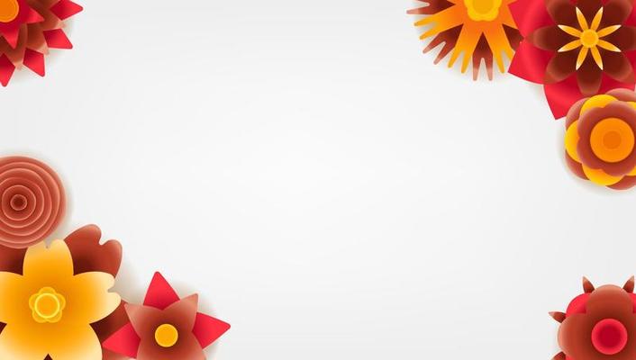Spring floral banner with copy space