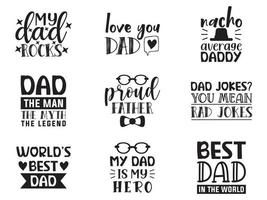 Fathers day typography t shirt quotes vector