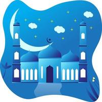 Vector mosque for Muslim holidays