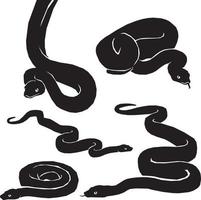 big snake silhouette vector