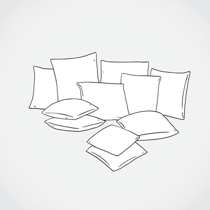 Pillow Outline Vector Art, Icons, and Graphics for Free Download