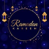 Ramadan background for social media post design template. Islamic banner ads with luxury gold effect. Ramadan poster. Vector illustration