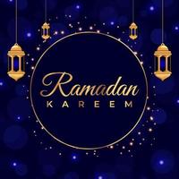 Ramadan background for social media post design template. Islamic banner ads with luxury gold effect. Ramadan poster. Vector illustration