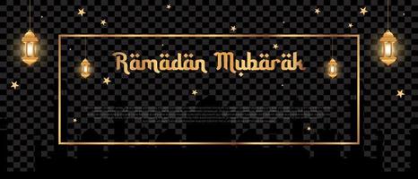 diseño de fondo de ramadán mubarak para tarjeta de felicitación, pancarta, evento o afiche. fondo islámico. ilustración vectorial vector