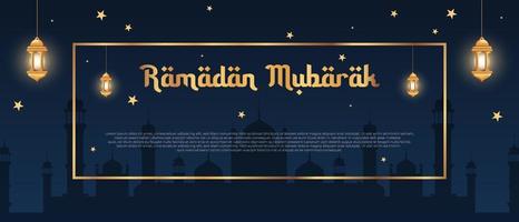 diseño de fondo de ramadán mubarak para tarjeta de felicitación, pancarta, evento o afiche. fondo islámico. ilustración vectorial vector