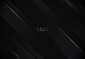Abstract black diagonal stripes pattern with golden lighting effect on dark background vector