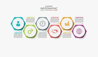 presentación plantilla de infografía empresarial vector