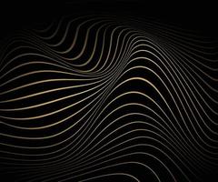 Gold wave line background vector