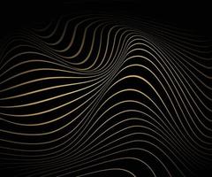 Gold wave line background vector