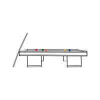 Pool table, snooker. Hand drawn vector