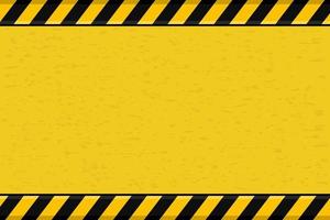 Contruction warning sign yellow black design background vector