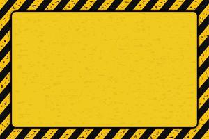 Yellow black line bordered write on sign design background vector