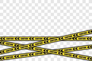 Police line caution tape black and yellow vector design