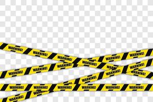 Police line warning tape black and yellow vector design