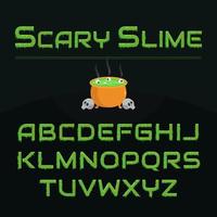 Scary Slime is spooky themed letters or fonts. Scary style font design vector