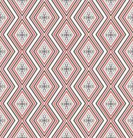 Native aztec tribal rhombus geometric zig zag line shape seamless background. Ethnic red-brown color pattern design. Use for fabric, textile, interior decoration elements, upholstery. vector