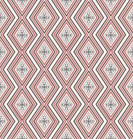 nativo azteca tribal rombo geométrico zig zag línea forma fondo transparente. diseño de patrón de color rojo-marrón étnico. uso para telas, textiles, elementos de decoración de interiores, tapicería. vector