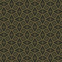 Geometric ethnic tribal square rhombus shape seamless background. Islamic pattern retro black gold color design. Use for fabric, textile, interior decoration elements, upholstery, wrapping. vector