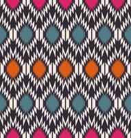 Ethnic tribal geometric zig zag shape seamless pattern on black background. Simple morocco color design. Use for fabric, textile, interior decoration elements, upholstery, wrapping. vector