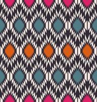 étnico tribal geométrico zig zag forma de patrones sin fisuras sobre fondo negro. diseño de color marroquí simple. uso para telas, textiles, elementos de decoración de interiores, tapicería, envoltura. vector