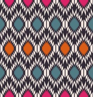 Ethnic tribal geometric zig zag shape seamless pattern on black background. Simple morocco color design. Use for fabric, textile, interior decoration elements, upholstery, wrapping.