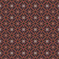 círculo persa islámico geométrico estrella línea superpuesta forma patrón sin costuras fondo de color azul naranja. uso para telas, textiles, elementos de decoración de interiores, tapicería. vector
