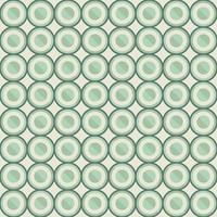 Small geometric random diagonal half circle grid seamless pattern retro green and white cream background. Use for fabric, textile, interior decoration elements, upholstery, packaging, wrapping. vector