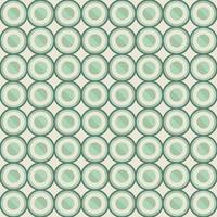 Small geometric random diagonal half circle grid seamless pattern retro green and white cream background. Use for fabric, textile, interior decoration elements, upholstery, packaging, wrapping. vector