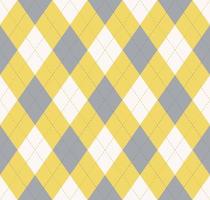 Argyle plaid seamless pattern modern yellow grey color background. Use for fabric, textile, interior decoration elements, upholstery, wrapping. vector