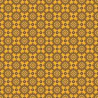 Islamic yellow gold and brown color geometric small star shape seamless pattern background. Batik Sarong or silk pattern. Use for fabric, textile, interior decoration elements, wrapping. vector