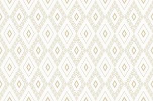 ikat étnico rombo forma geométrica patrón sin costuras fondo de color oro amarillo claro. uso para telas, textiles, elementos de decoración de interiores, envoltura. vector