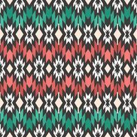 Native aztec tribal apache chevron geometric shape seamless background. Ethnic colorful red-green pattern design. Use for fabric, textile, interior decoration elements, upholstery, wrapping.
